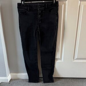 White House Black Market - Black Women's Jeans- High Rise/Skinny Ankle -Size 2S
